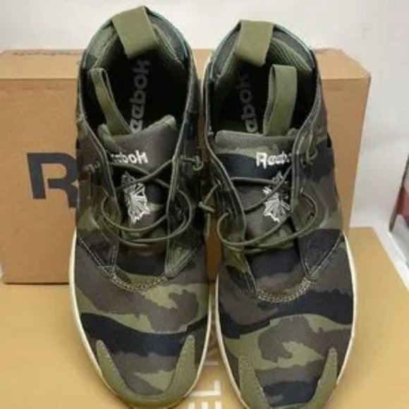 BNIB Men’s  REEBOK CLASSIC FURYLITE SR in The GreenFlower (Camouflage) - Picture 7 of 9